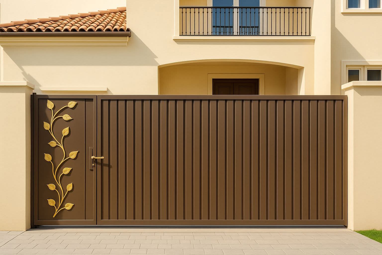 Bronze Sliding Villa Gate
