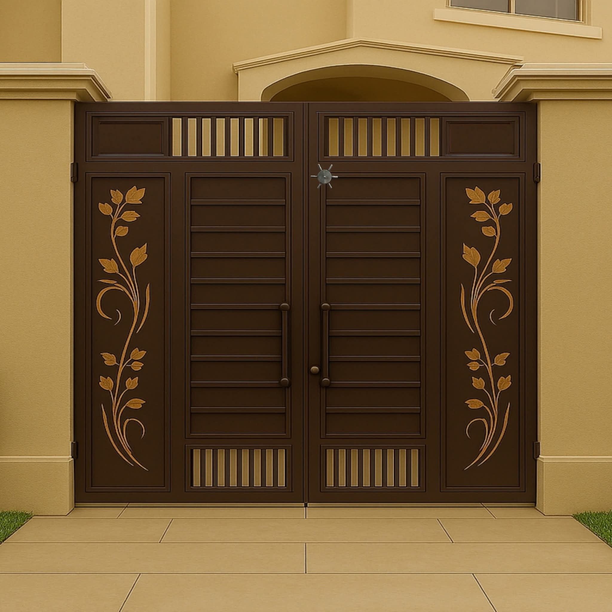 Golden Leaf Motif Gate