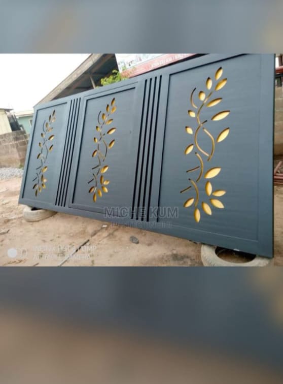 Navy Gold Leaf Sliding Gate
